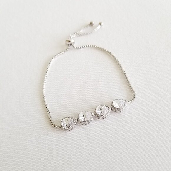 Cubic Zirconia Tennis Bracelet - Picture 1 of 5